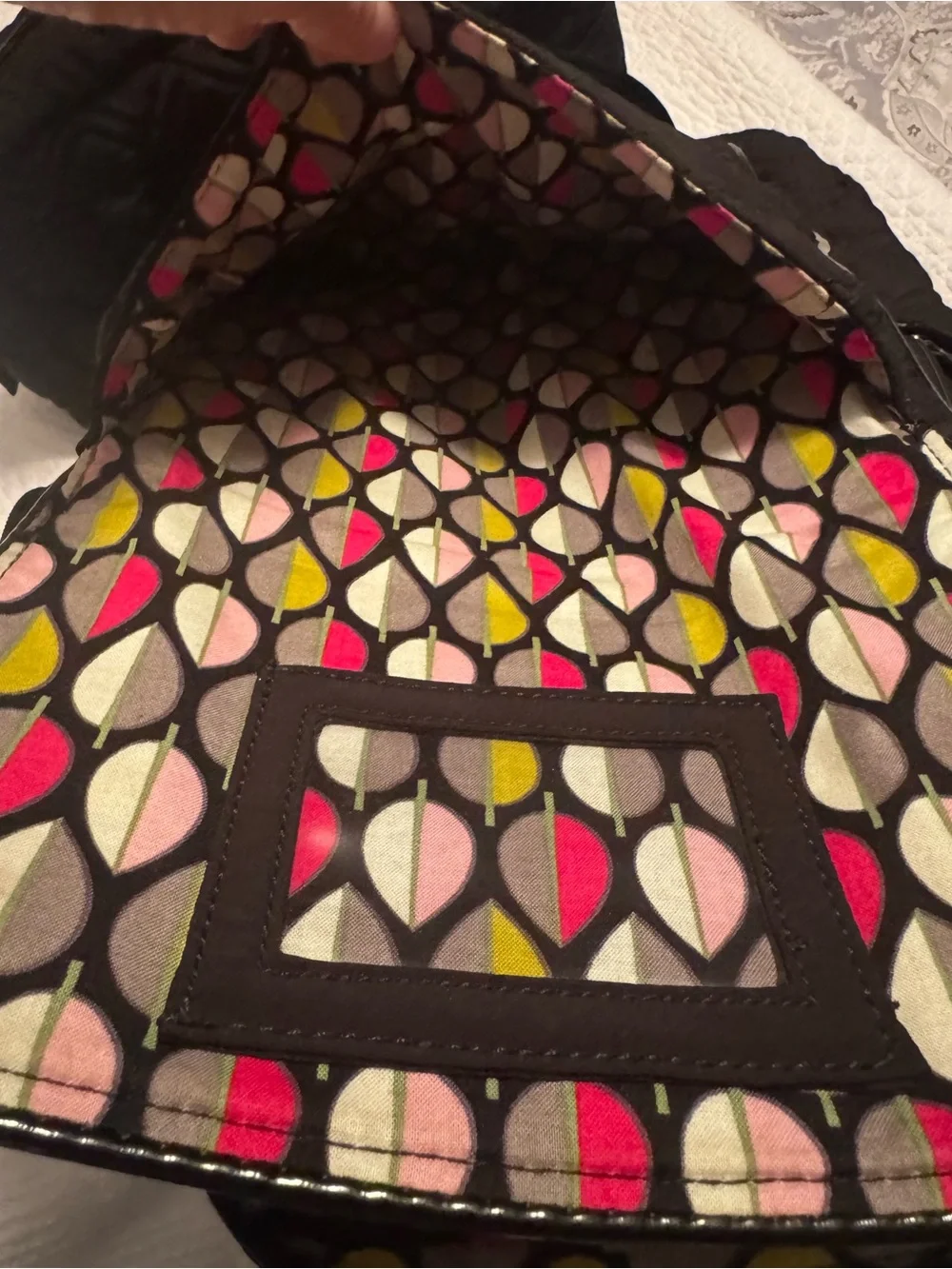 Vera Bradley Quilted Microfiber Black Backpack